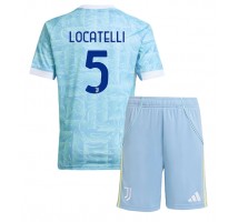 Juventus Manuel Locatelli #5 Koszulka Wyjazdowa dzieci 2025-26 Krótki Rękaw (+ krótkie spodenki)